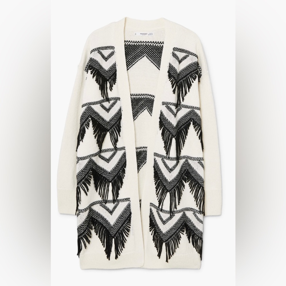 COPY - Fringed cotton cardigan